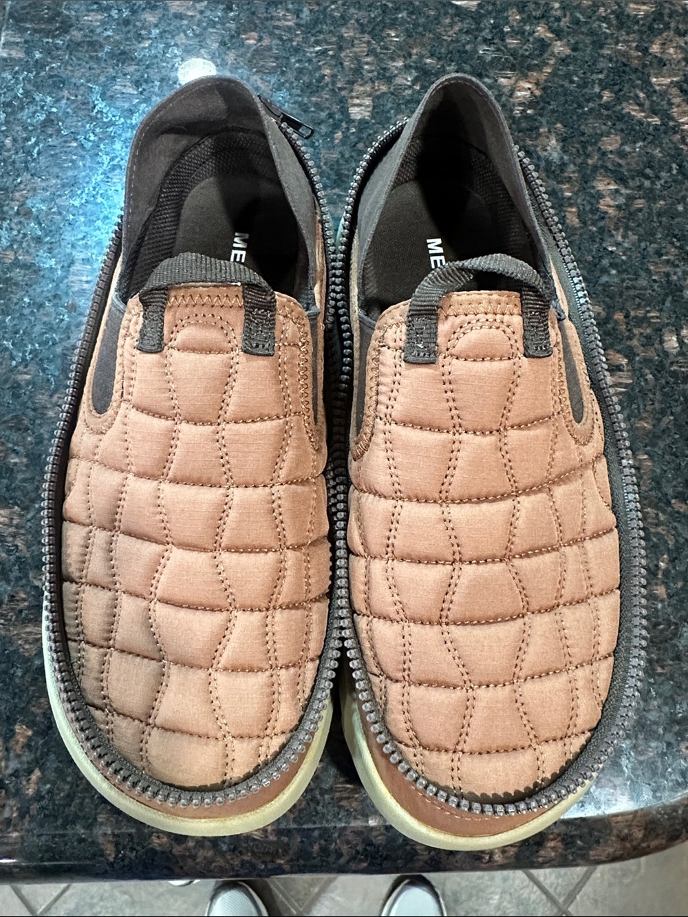 Merrell Quilted Slip-On Loafers - Tan